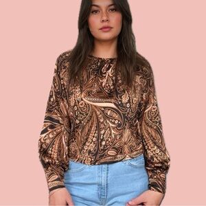 Richard Allan x H&M Boho Paisley Blouse – 70s Chic Vibes